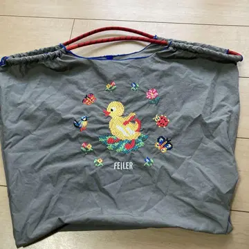 FELLER 자수 에코백 그레이