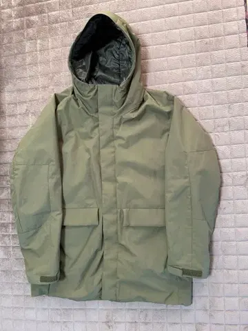 UNIQLO 후드 부착 하이브리드 다운 XL 올리브 그린