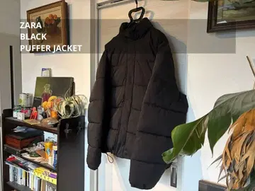 ZARA 블랙 다운 자켓 XL
