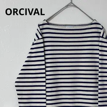 ORCIVAL 스트라이프 보트넥 바스크 셔츠