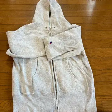 Champion 그레이 후드티 S