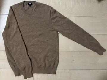 UNIQLO 100% 캐시미어 스웨터 브라운