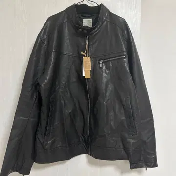 미사용 OILCAKE 가죽 자켓 싱글 라이더 3L 블랙