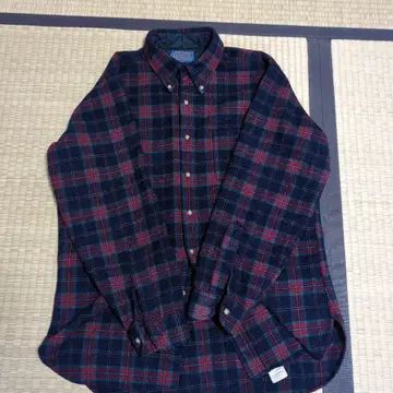 70년대 미국제 Pendleton 플란넬 셔츠 네이비/레드/그린