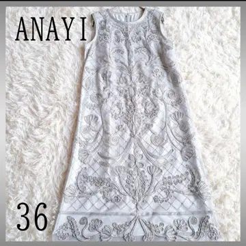 [컨디션 최상] ANAYI 아나이 테이프 자수 원피스 코드 자수