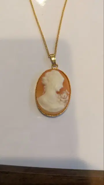 카메오 디자인 목걸이 골드 도금