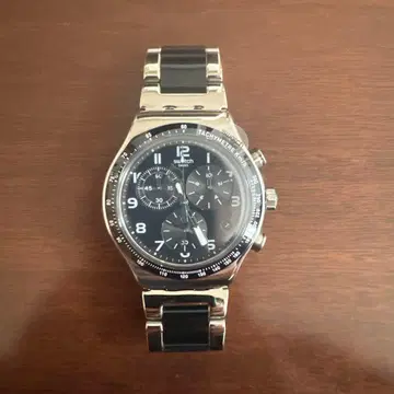 Swatch 크로노그래프 손목시계 블랙
