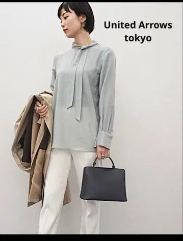 유나이티드 애로우즈 리본 블라우스