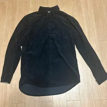 코듀로이 버튼 다운 셔츠 M 블랙