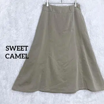 스위트 카멜/A라인 스커트 코듀로이 소재 L 고급 베이지