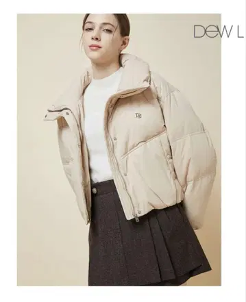 DEWL 베이지 숏 다운 자켓 한국 패션