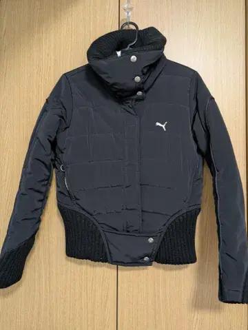 PUMA 블랙 퀼팅 자켓