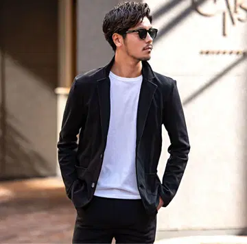 VICCI 블랙 카르제 테일러드 자켓
