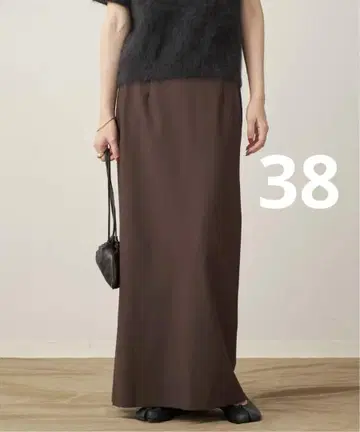 Plage [ 추가 ] R'IAM 다이버 타이트 스커트 브라운 38