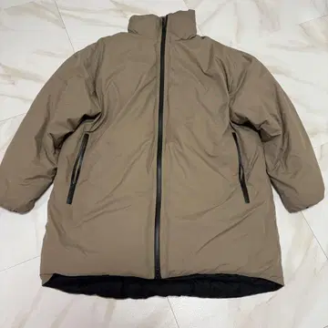 무인양품 다운 자켓 브라운 다운 코트 더블 지퍼