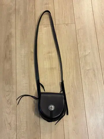 고로즈 원형 가죽 백 콤포넌트 커스텀 블랙