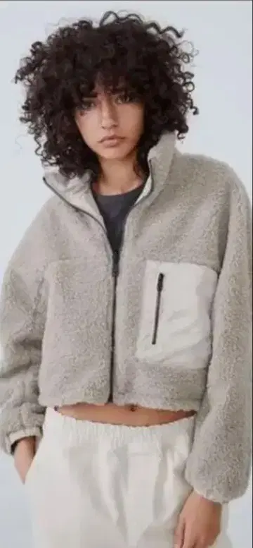 ZARA 보아 리버서블 크롭 자켓
