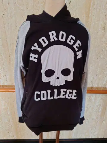 HYDROGEN 스컬 프린트 후드티 XL
