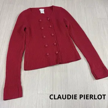 CLAUDIE PIERLOT 리브 가디건 레트로 y2k 핑크 계열