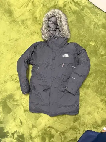 THE NORTH FACE 후드 부착 다운 자켓 S/P 그레이