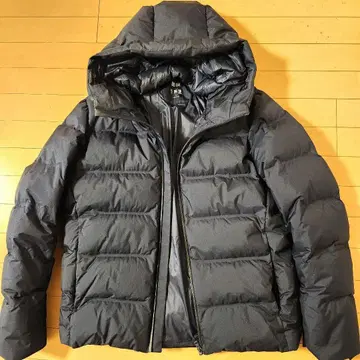 유니클로 네이비 심리스 다운 후드티 L