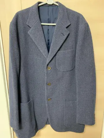 VAN JAC 플란넬 울 블레이저 자켓 네이비 L