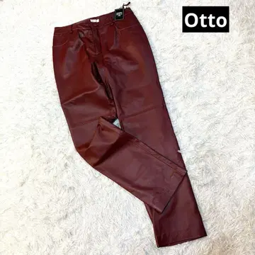 미사용 Otto 오토 버건디 가죽 팬츠 양가죽 사이즈 15