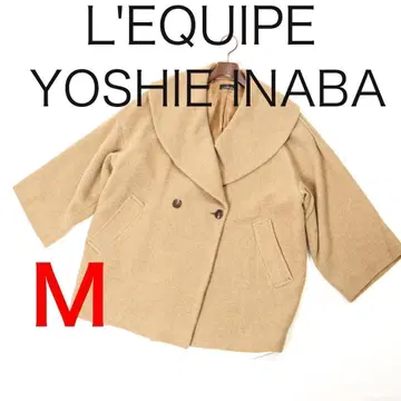 D5041-37 레킵 요시에 이나바 빅 숄카라 오버 사이즈 코트