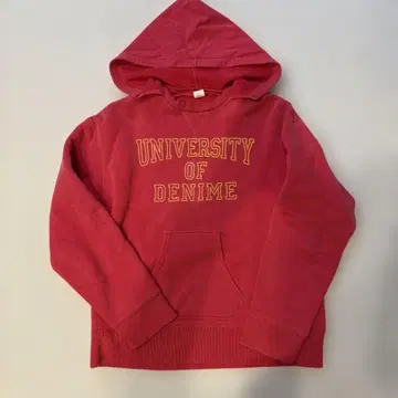 DENIME 후드 부착 트레이닝복 빨간색