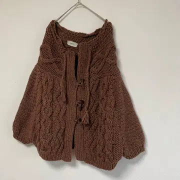 LANDWARDS 랜드워즈 페루제 케이블 짜임 니트 가디건