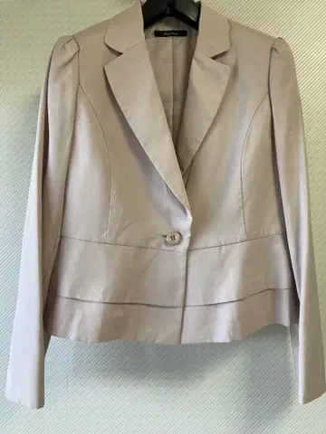 StyleNote 얇은 베이지 싱글 버튼 자켓