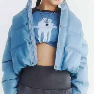 안엔유리 숏 기장 다운
