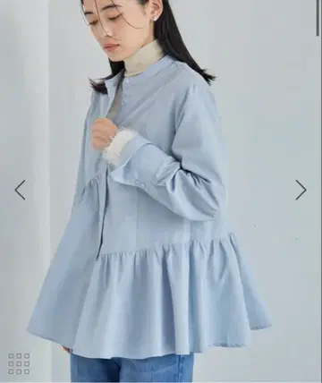 [새상품급] VIS 비대칭 플레어 셔츠