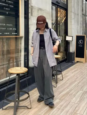 식민지2139 스트라이프 릴랙스 오버 셔츠