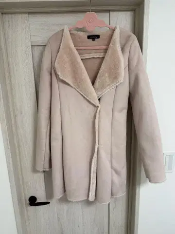 rienda 무스탕 코트 S 옅은 핑크