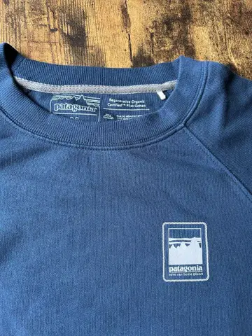 patagonia 오가닉 코튼 트레이닝복 M 사이즈 네이비