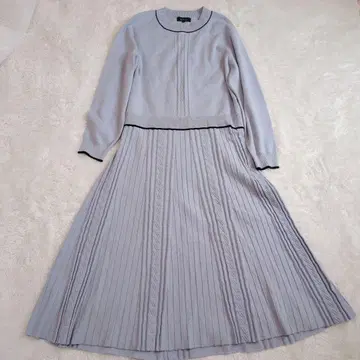 리플렉트 세탁 가능한 니트 플레어 원피스 빅 사이즈