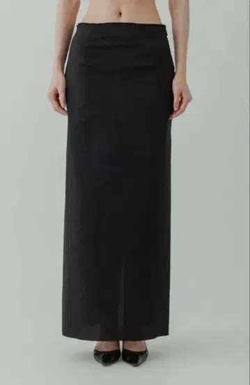 yo BIOTOP 시어 타이트 스커트 블랙