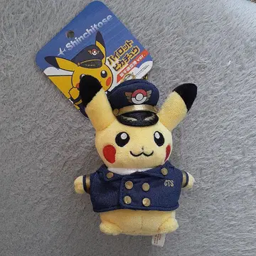 신치토세 공항 한정판 파이롯트 피카츄 스트랩 봉제 인형