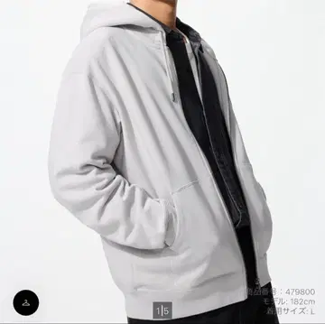 UNIQLO 맨투맨 풀 집업 후드티 남녀 공용 S