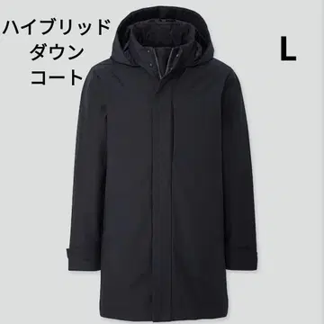 [새상품급] 남성용 유니클로 하이브리드 다운 코트 L 네이비
