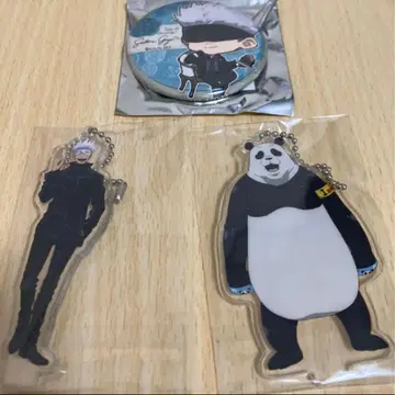 극장판 주술회전 아크릴 스탠드 키링 홀로그램 캔뱃지 고죠 사토루 팬더