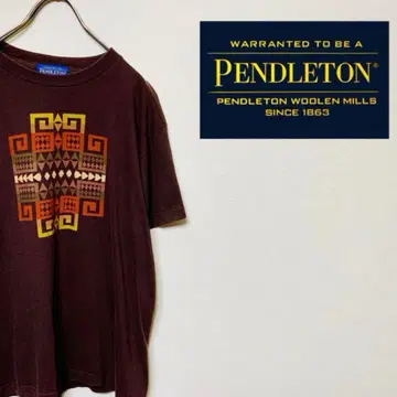 pendleton 티셔츠 90s 프린트 브라운