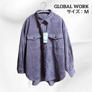 [ 미사용 ] GLOBAL WORK 이지케어 코듀로이 셔츠 라벤더