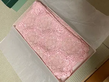 핑크 레이스 꽃무늬 숄 박스 포함