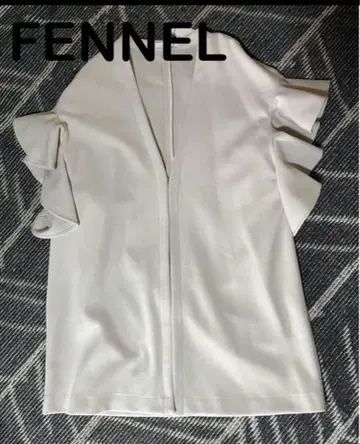 FENNEL 소매 프릴 노카라 자켓