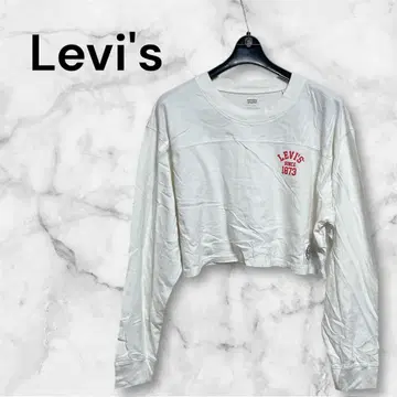 새상품급 Levi's 크롭T셔츠 화이트 긴팔 화이트T셔츠