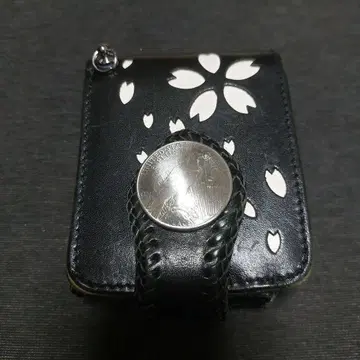 알즈니 가죽 이단 접이식 지갑