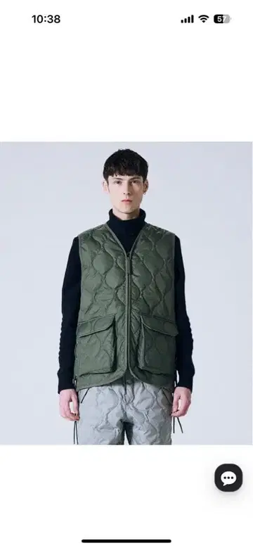 TAION 다운 베스트 블랙 밀리터리