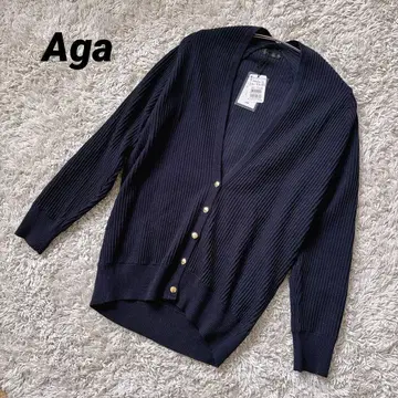 Aga 아가 네이비 리브 가디건 9호